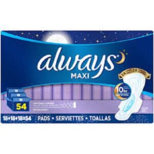 Always Maxi Extra Heavy Overnight Pad 54 Count